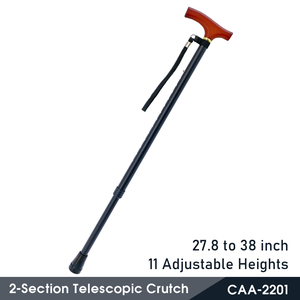 Bastón de aleación de aluminio con mango de madera ligero y ajustable para personas mayores - Product Image 2