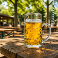 Chope à bière classique SUNYO avec fossettes, grande capacité, en verre, avec poignée robuste, pour la maison, le bar, les fêtes, les pubs et les restaurants