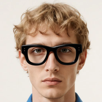 G7-6763 Monture de lunettes optiques pour hommes, design épais, haute qualité, vente en gros, assortiment