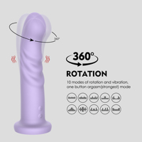 WINYI WY0800 RENEE 360° Rotierender Dildo-Vibrator für Frauen Wasserdichter Weicher Silikon G-Punkt-Massagegerät USB-Aufladbares Sexspielzeug