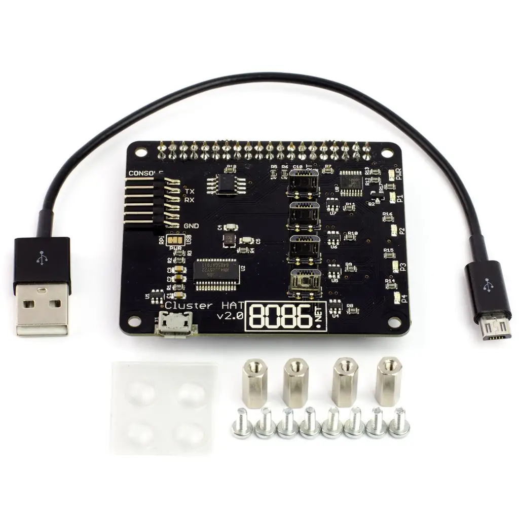 Cluster HAT V2.5, configured to use USB gadget mode, is a teaching and testing tool