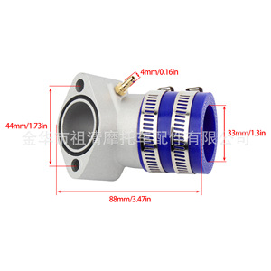 ท่อร่วมไอดีคาร์บูเรเตอร์ Zuqing ขนาด 44 มม. 88 มม. สำหรับเครื่องยนต์ GY6 150CC ATV - Product Image 1