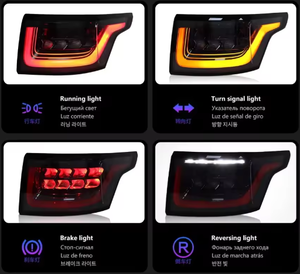 AURON Land Rover <b>Range</b> Rover 14-17 Rear Tail Lights LED Conversion Kit-Clear Lens New High Quality Lamp - Product Image 3