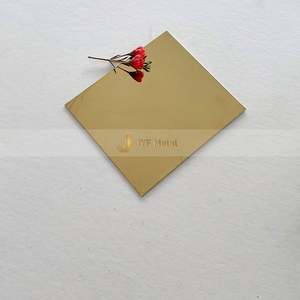 Manufactured Gold Plated <b>Mirror</b> Stainless Steel <b>Sheet</b> Wall Decoration 304 Gold Stainless Steel <b>Sheet</b> - Product Image 2