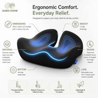 Coussin de siège en mousse à mémoire de forme pour chaise de bureau, soulagement ergonomique des douleurs dorsales et du coccyx, compressé sous vide