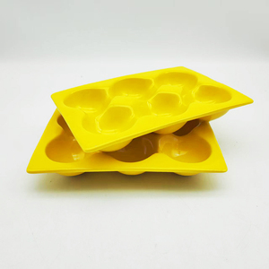 ถาดไข่เซรามิกแฮนด์เมดสไตล์นอร์ดิกที่ใส่ไข่แบบพกพาที่เก็บของในครัวสำหรับไข่สด<span class=keywords><strong>ตู้เย็น</strong></span>ดีไซน์ตะแกรงสีเหลือง - Product Image 3