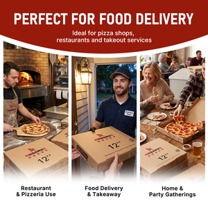 Caja de Pizza Personalizada de Cartón Corrugado Impresa, Plegable y Desechable para Llevar con Logotipo - Product Image 4