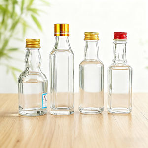 Offre Spéciale 50ml Bouteille miniature Bouteille en verre Boisson alcoolisée Liqueur Vin Mini bouteille en verre d'<span class=keywords><strong>alcool</strong></span> - Product Image 4