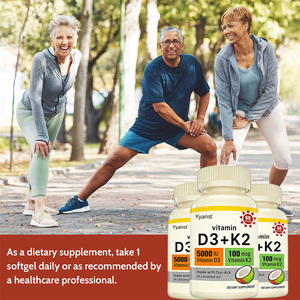 Cápsulas de Gel Suave con Vitamina D3+K2 a Base de Aceite de Coco Virgen Saludable OEM/ODM para Adultos - Bajo en Azúcar y Grasa, Apoya la Salud de las Articulaciones y los Huesos - Product Image 3