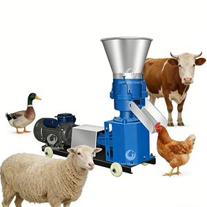 Machine à granulés d'aliments pour animaux de haute productivité pour poulets et vaches, 100 kg/h, moteur électrique en fonte, granulateur d'aliments - Product Image 1