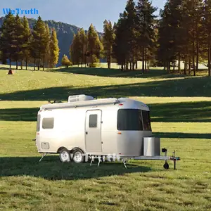 Voiture de voyage personnalisée suspension indépendante remorques de voyage double caravane remorques airstream camping camping-car équipement