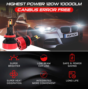Faros Delanteros LED para Automóvil R9 Max <span class=keywords><strong>Flip</strong></span> Chip 300W 60000LM, H7 H11 9005 9006 9012 H4, Luces LED para Auto - Product Image 2