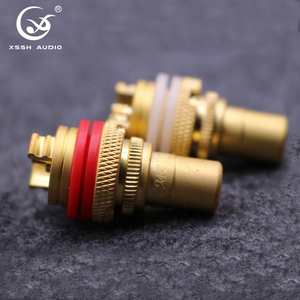 Cheap Binding Post YIVO XSSH Audio HIFI DIY OEM ODM Brass Plated Gold Female RCA Connector Chassis <strong>Socket</strong> <strong>8mm</strong> Cable Y805 1.5A - Product Image 1