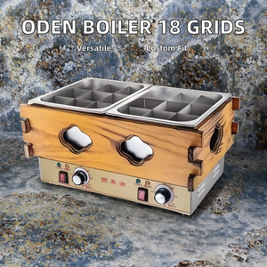 Nouvelle chaudière électrique commerciale en acier inoxydable pour Oden, 9 grilles, 2 réservoirs, marmite de 20L, machine de cuisson et de mijotage haute capacité pour snacks de rue - Product Image 2
