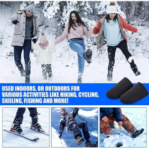 Logotipo personalizado Reutilizable Durable Térmico Cálido Neopreno Baño de hielo Toe Covers Toe Warmer Botines para Senderismo Correr <span class=keywords><strong>Ciclismo</strong></span> - Product Image 3