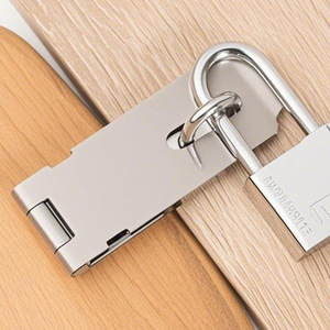 Loquet de porte en acier inoxydable avec cadenas pour porte d'armoire en bois, type A, design traditionnel durable - Product Image 1
