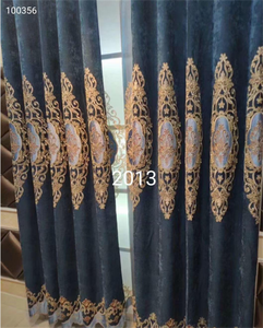 Cortinas opacas de estilo americano <span class=keywords><strong>para</strong></span> sala de estar, cenefa de varilla jacquard floral de lujo barata, diseños al por mayor - Product Image 2