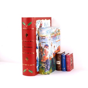 Custom High Quality 2mm Rigid Cardboard Ribbon Gift Paper <b>Boxes</b> <b>Book</b> Shape Decorative Packaging Bookshelf Design Made Recycled - Product Image 5