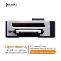 Nouvelle imprimante UV DTF de bureau format A2, encre UV, laminatrice automatique rouleau à rouleau pour étiquettes d'images et de bouteilles