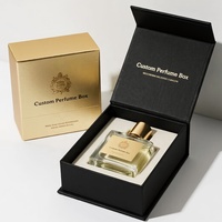 Boîte cadeau magnétique de luxe pour parfum contenant de l'encre de soja recyclable pour le matériau éponge de doublure noire FSC avec pour le FSC