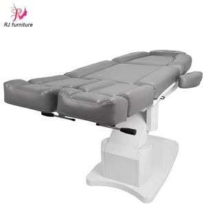 RJ Furniture <b>Adjustable</b> PU Leather Massage ChairBed Foldable Design Multi-functional Bedroom cosmetic bed with storage - Product Image 5