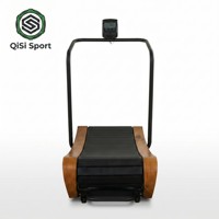 Tapis roulant manuel incurvé non motorisé en bois massif, commercial, 180 kg, auto-alimenté, certifié CE, OEM