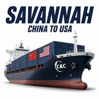 Transport maritime Savannah de la Chine vers les États-Unis, livraison de conteneurs, transitaire