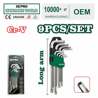 Set Kunci Torx 9 Buah CR-V Lengan Panjang untuk Perbaikan Mobil