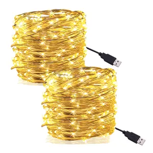 10M 100 Leds USB Decorativo À Prova D' Água Led Fio de Cobre Luzes Cordas Do Feriado Do Natal para artesanato