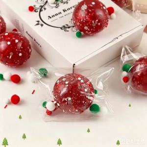 Christmas Squishy Ice Cube Stress Relief Slow Rebound Maltose <b>Glitter</b> Fidget for Kids Adults Sensory Holiday Gift - Product Image 3