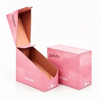 Caja de Exhibición de Alimentos de Cartón Plegable con Cuatro Esquinas, Caja de Exhibición Plegable Adecuada para Alimentos y Bebidas con Laminado Mate