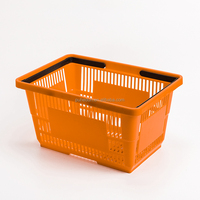 Panier de courses PHD durable de petite taille 430*295*210mm 21L avec 2 poignées et en plastique orange