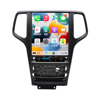 Pemutar DVD mobil layar Tesla 12.1 inci, Radio mobil navigasi GPS untuk Jeep Grand Cherokee 2014 - 2017