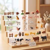 Figurines en résine 3D de véhicules agricoles et d'animaux de ferme (lapin, cochon, canard, coq, poule, cerf) et de facteurs de terres, ainsi que des effaroucheurs de terres, pour maison de poupées