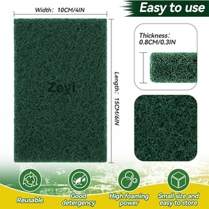 Éponges de nettoyage de cuisine résistantes et anti-rayures avec logo personnalisé, tampons à récurer réutilisables et <span class=keywords><strong>non</strong></span> tissés pour un usage domestique - Product Image 2