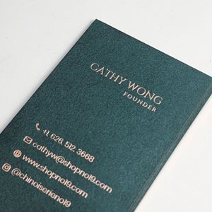 Thẻ kinh doanh giấy xanh sang trọng lá vàng cảm ơn thiệp chúc mừng của bạn tạo danh thiếp riêng miễn phí - Product Image 6