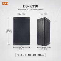Haut-parleur professionnel DSZ à gamme complète passive 2 voies en bois de 10/12/15 pouces 8 ohms pour karaoké, scène et utilisation en extérieur