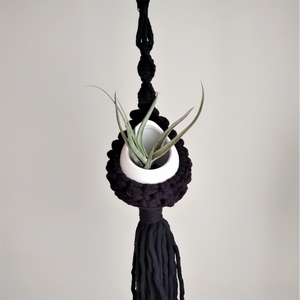 Panier suspendu <span class=keywords><strong>en</strong></span> <span class=keywords><strong>corde</strong></span> de coton tissé à la main de style ananas, <span class=keywords><strong>pot</strong></span> de fleurs suspendu, <span class=keywords><strong>porte</strong></span>-plante suspendu - Product Image 4