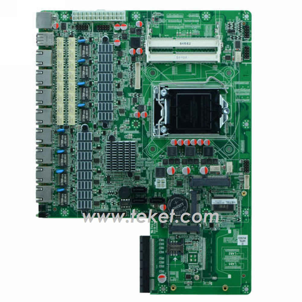 Сетевой сервер брандмауэра с 8 LAN plus 4 SFP опционально Intel H87 LGA1150 core i3 i5 i7 1U, промышленный мини-ПК с монтажным шасси в стойку