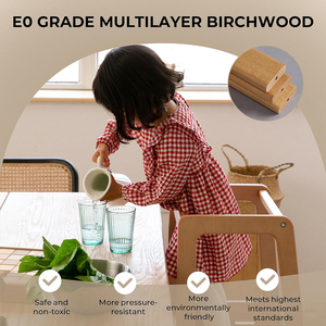 <span class=keywords><strong>Torre</strong></span> de pie de plataforma ancha ajustable de 3 alturas, <span class=keywords><strong>torre</strong></span> de aprendizaje de madera contrachapada de abedul para niños pequeños con riel de seguridad para cocina y baño - Product Image 5
