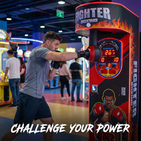Machine interactive de mesure de coup de poing de boxe d'arcade de sport Machine de jeu de boxe de sac de frappe à jetons