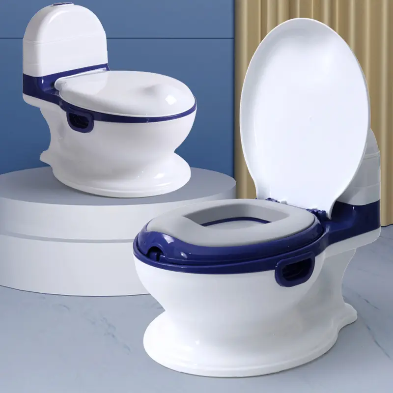 उच्च गुणवत्ता और टिकाऊ बच्चों हल्के नीले रंग पॉटी शौचालय ट्रेनर सीट कवर दोनों बच्चों और वयस्कों के लिए