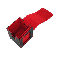 Boîte de rangement pour cartes avec séparateurs en cuir pour 100 cartes à double pochette