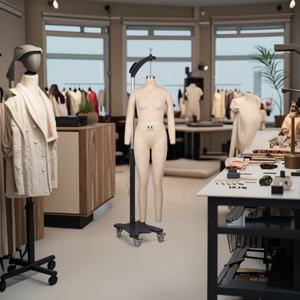 Maniquí de Costura Profesional de Cuerpo Completo para <span class=keywords><strong>Mujer</strong></span>, Diseño de Moda, Tamaño ASTM 2-26, Fibra de Vidrio, Forma de Vestir para <span class=keywords><strong>Mujer</strong></span>, Tela - Product Image 2