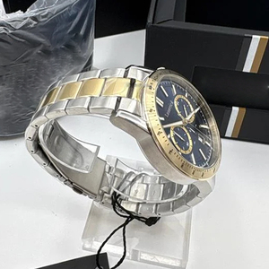 Montre à quartz pour homme, best-seller, multifonctionnelle, <span class=keywords><strong>chronographe</strong></span>, calendrier, simple, bracelet en acier inoxydable de 22 mm, aiguilles - Product Image 4