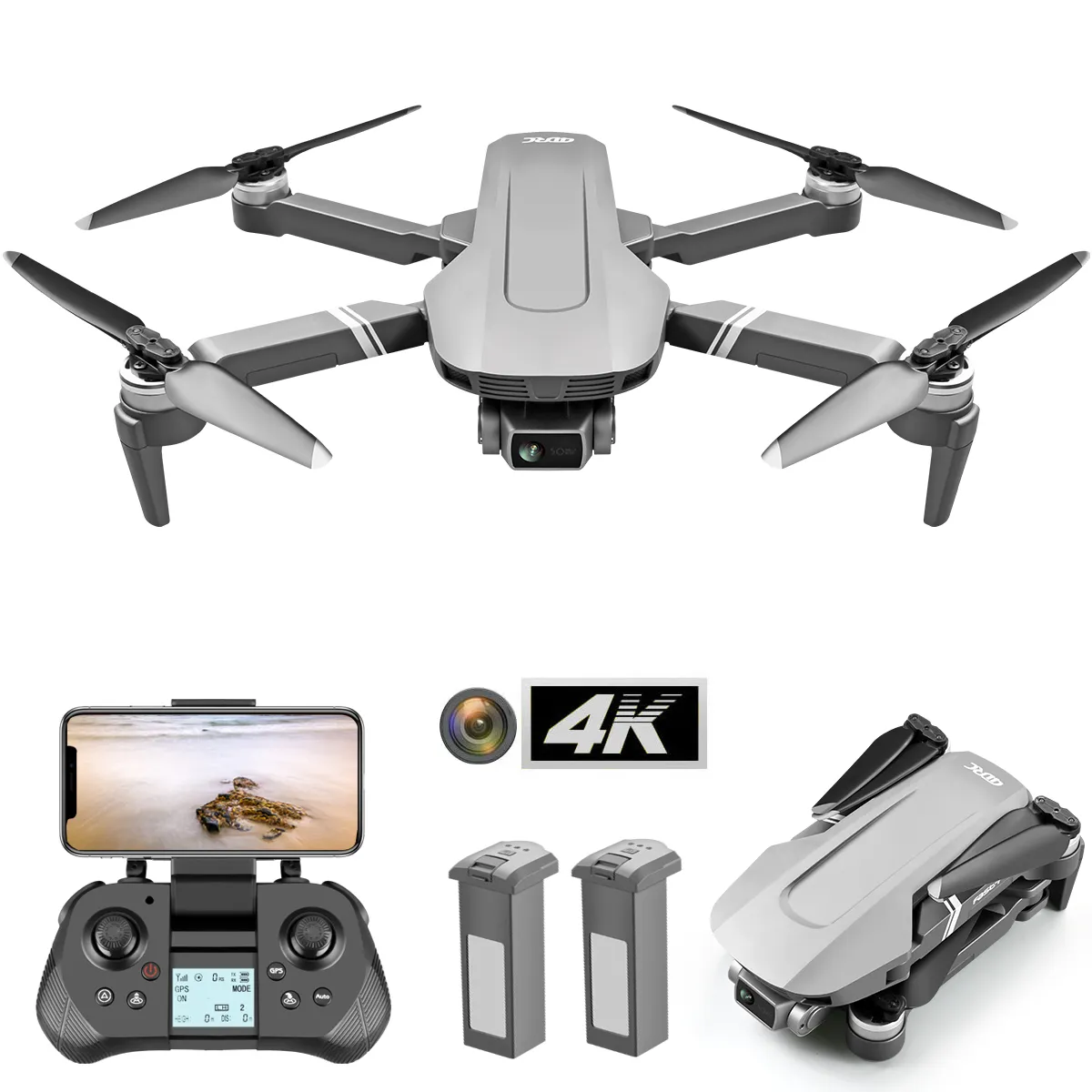 Drone Mini Portabel 25 Menit Waktu Terbang 4K Kamera Ganda Penghindar Rintangan Lepas Landas Wifi RC Drone
