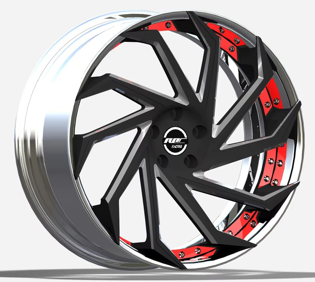 Auto Parts Aluminum Alloy 6061-T Black/Gray Car Multi Spoke 8J-13J R18 R19 R20 R21 Forged 5x112 Wheels