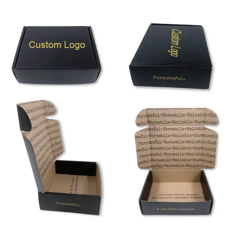 卸売ロゴカスタム配送メーラーボックス段ボール紙サブスクリプションボックス包装ペン用の小さな包装箱