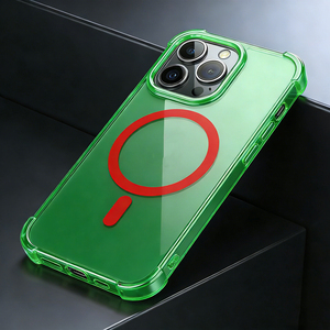 Funda de TPU Semitransparente de Lujo Personalizada <span class=keywords><strong>para</strong></span> Modelos 14-17, Magnética, Resistente a Impactos, Marco de Doble Tono, Carga Inalámbrica - Product Image 5