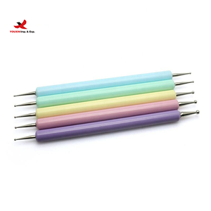 HQ Mixed Proc Discount Pinceles de plástico de doble punta para decoración de uñas, con mango ajustable para pegamento acrílico, para esculpir flores, con punta rizada, para grabado y punteado - Product Image 2